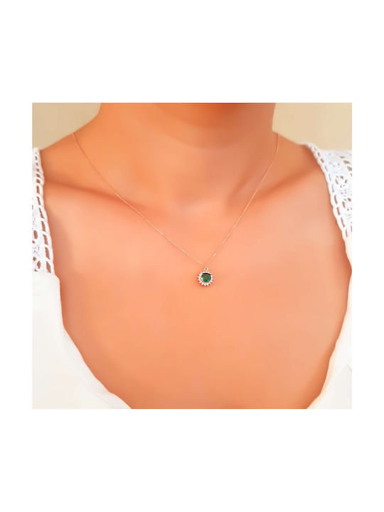 Necklace Rosette from Rose Gold 9 K