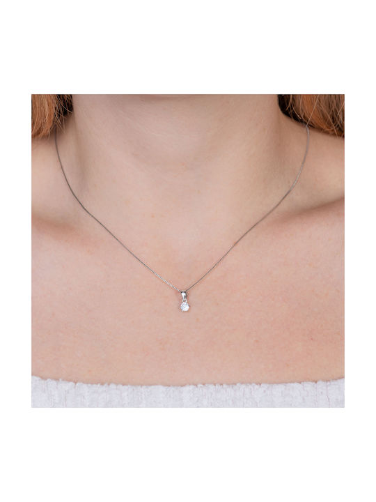 Necklace from Silver with Zircon