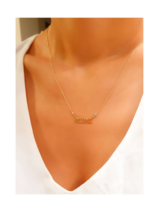 Necklace Mum from Gold 14K