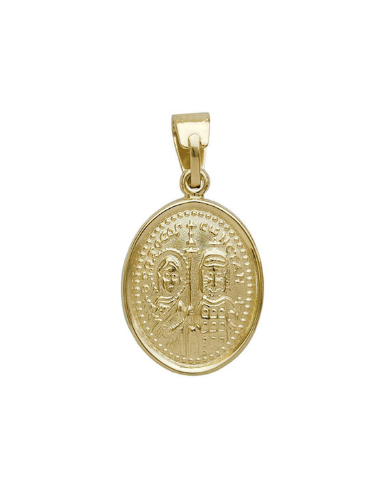 Necklace Constantine Amulet from Gold 14K