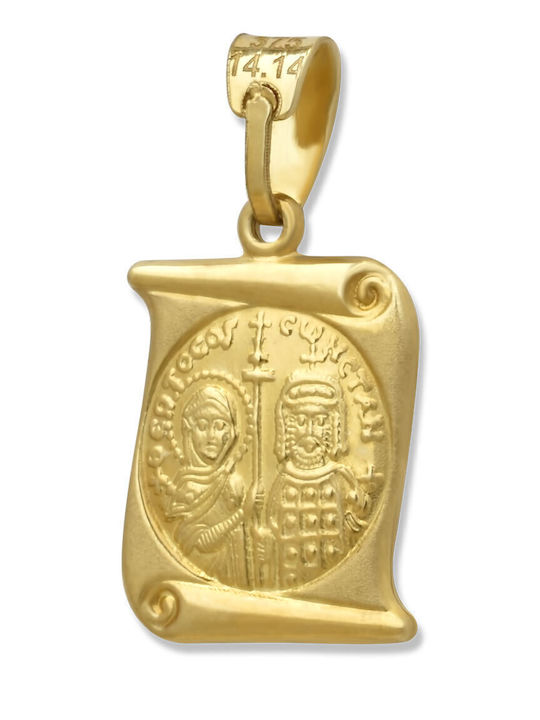 Goldjewels Doppelter Halskette mit Talisman aus 9K Gold Goldjewels Doppelter Halskette mit Talisman aus 9K Gold