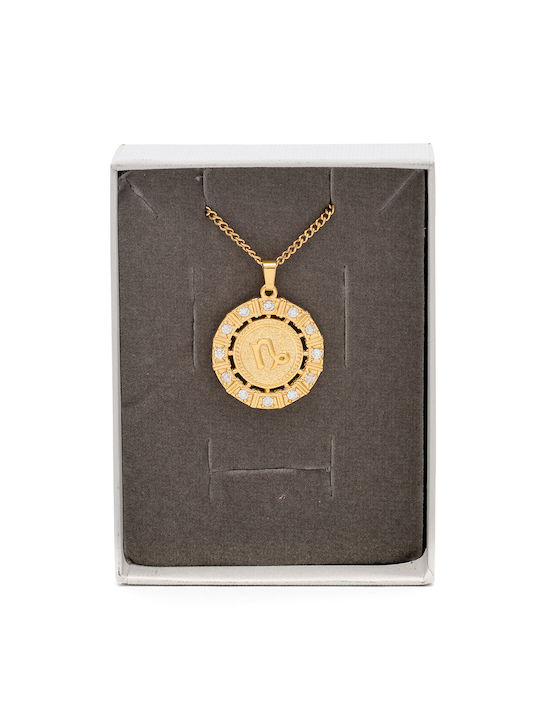 Zodiac Necklace Zodiac Sign Gold Plated with Zircon