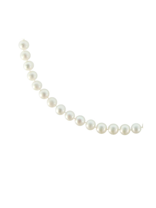 Necklace from White Gold 14K with Pearls