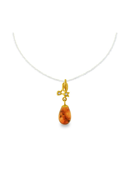 Necklace from Gold 18k with Diamond