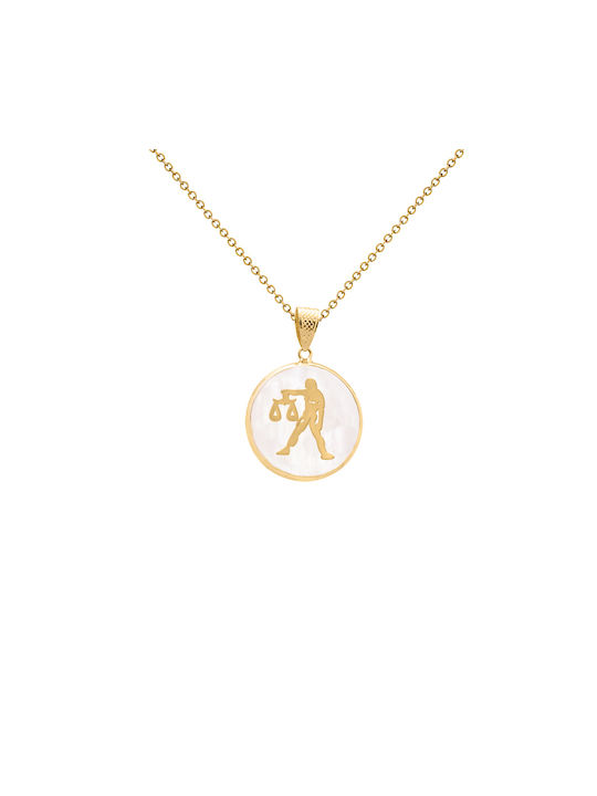 Charm Zodiac Sign from Gold 14K with Pearls