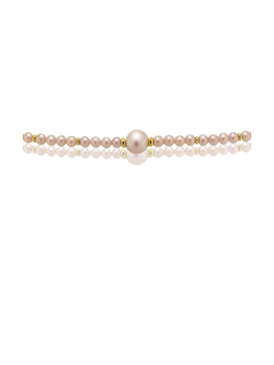 Necklace from Gold 14K with Pearls