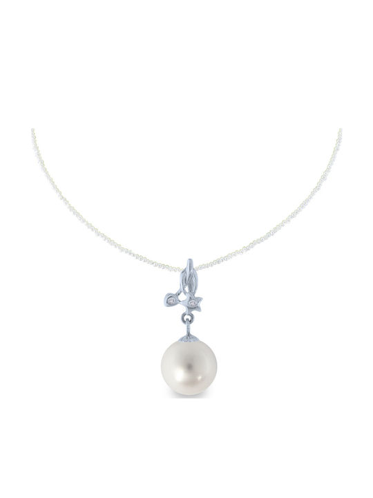 Margaritari Charm mit Steinen aus Weißgold 18K