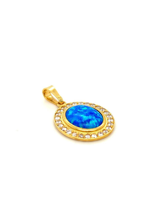 Charm from Gold 14K with Zircon