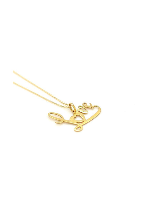 Love Necklace from Gold 9 K