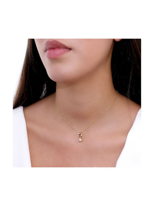 Necklace from Gold 14K with Pearls