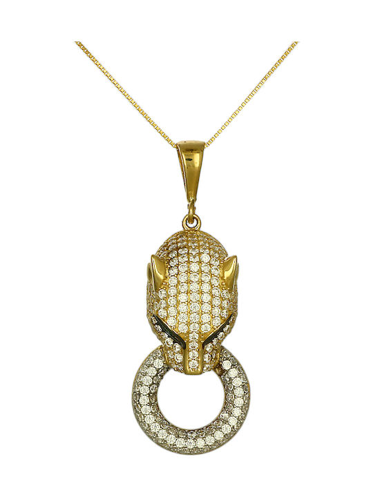 Necklace from Gold 14K with Zircon