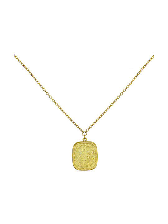 Necklace Constantine Amulet from Gold Plated Silver