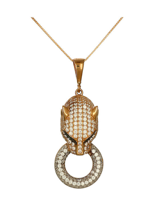 Necklace from Gold 14K with Zircon