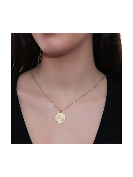 Necklace Monogram from Gold 18k