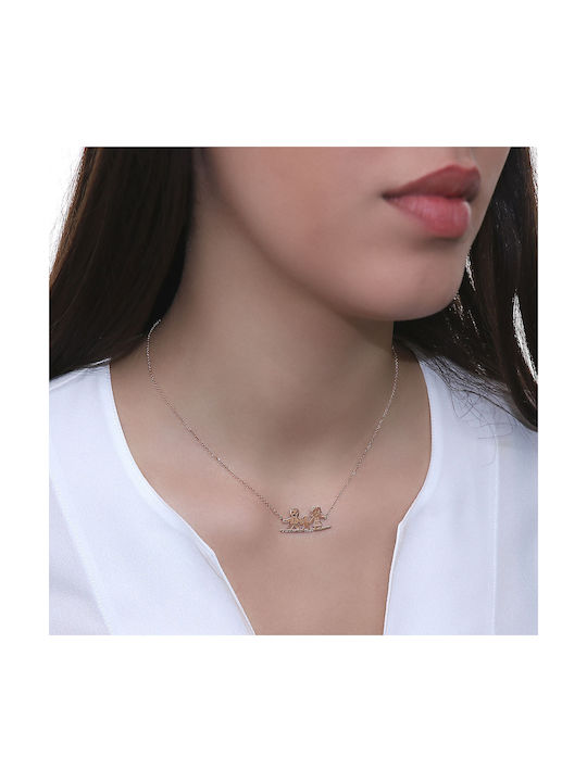 Necklace Family from Rose Gold 14K