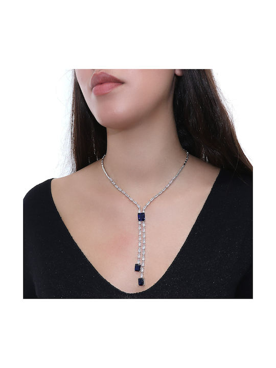 Necklace from Silver with Zircon