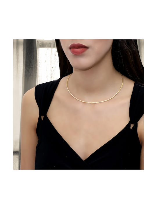 Necklace from Gold 14K with Zircon