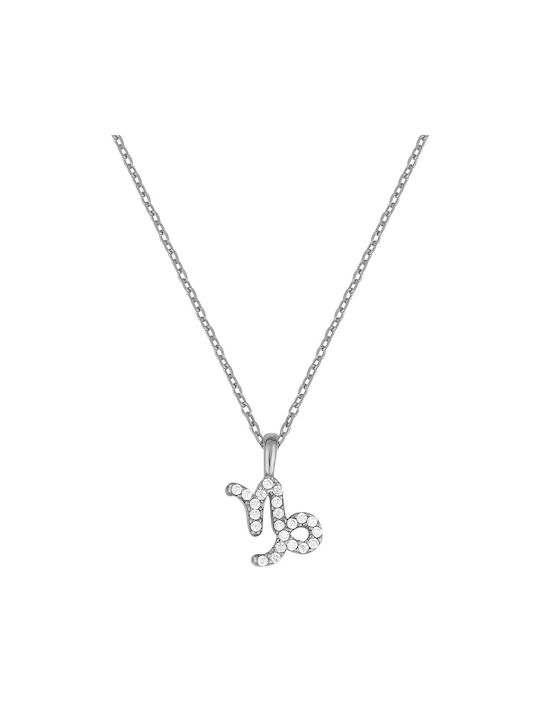 Necklace Zodiac Sign from Silver with Zircon