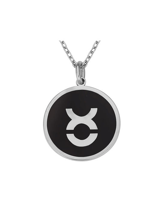 Necklace Zodiac Sign from Silver Black