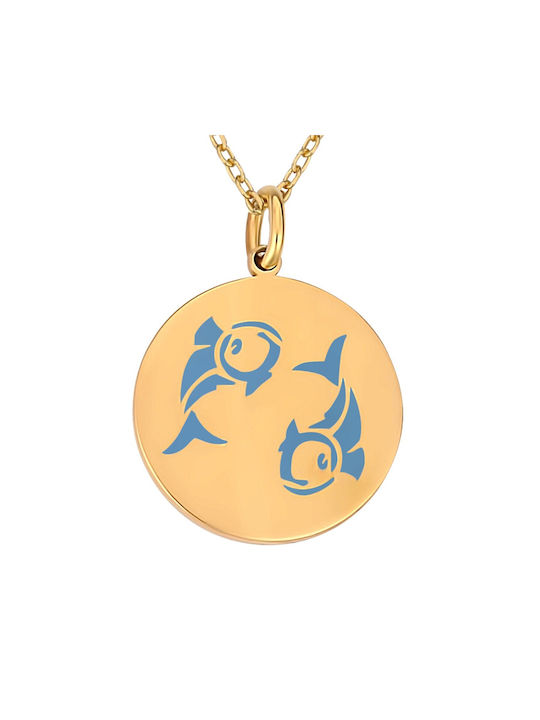 Necklace Zodiac Sign from Gold Plated Silver