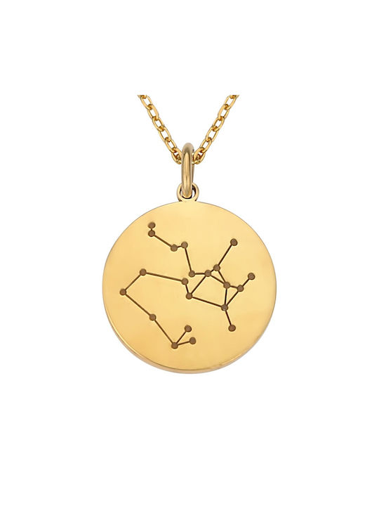 Necklace Zodiac Sign from Gold Plated Silver