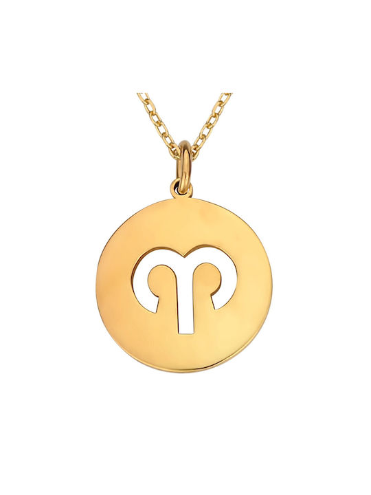 Necklace Zodiac Sign from Gold Plated Silver