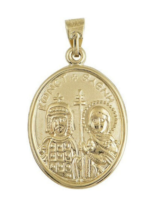 Necklace Constantine Amulet from Gold 9 K