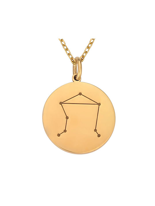 Necklace Zodiac Sign from Gold Plated Silver