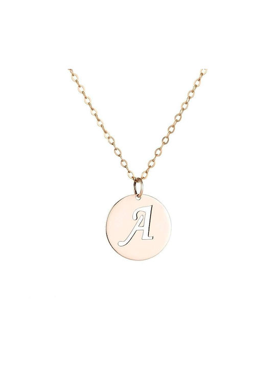 Goldsmith Necklace from Gold 9 K with Letter Option