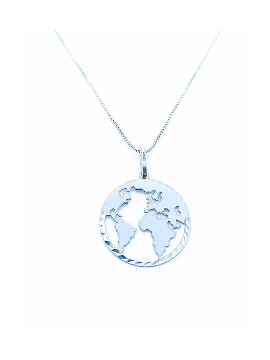 PS Silver Necklace from Silver with Diamond