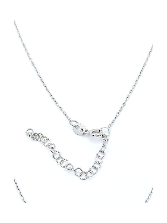 PS Silver Silber Halskette mit Auge Zirkon Blau