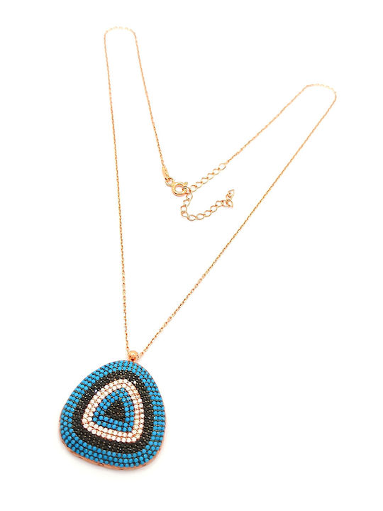 PS Silver Eye from Gold Plated Silver with Zircon