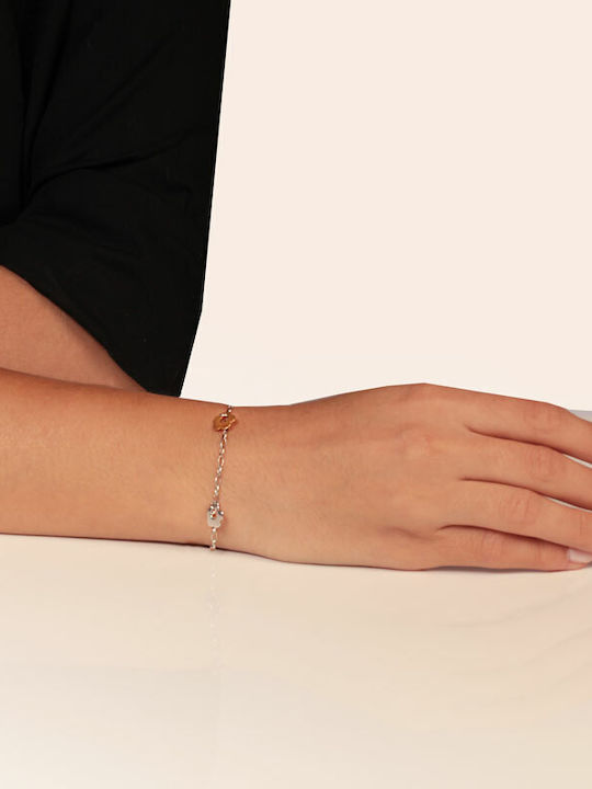 Bracelet Chain made of White Gold 14K