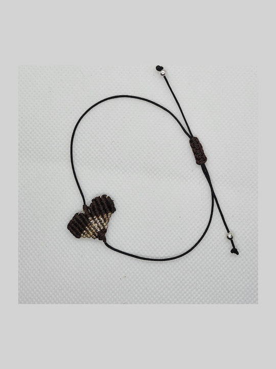 Damen Armband Makramee mit Design Herz aus Kabel