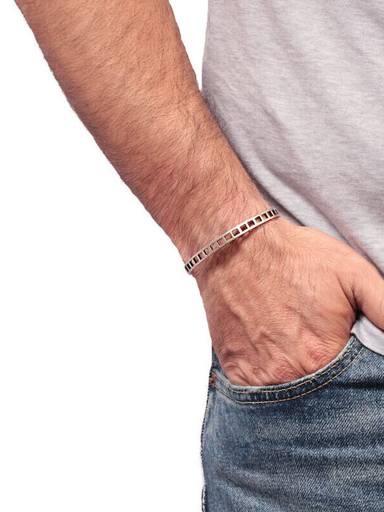 Herren Armband Handschellen aus Silber