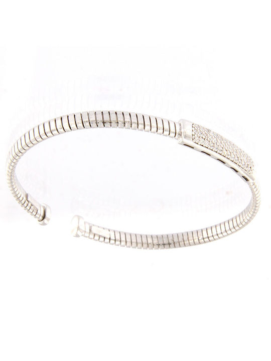 Damen Armband Handschellen aus Silber mit Zirkon