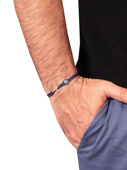 Herren Armband mit Design Kreuz aus Kabel