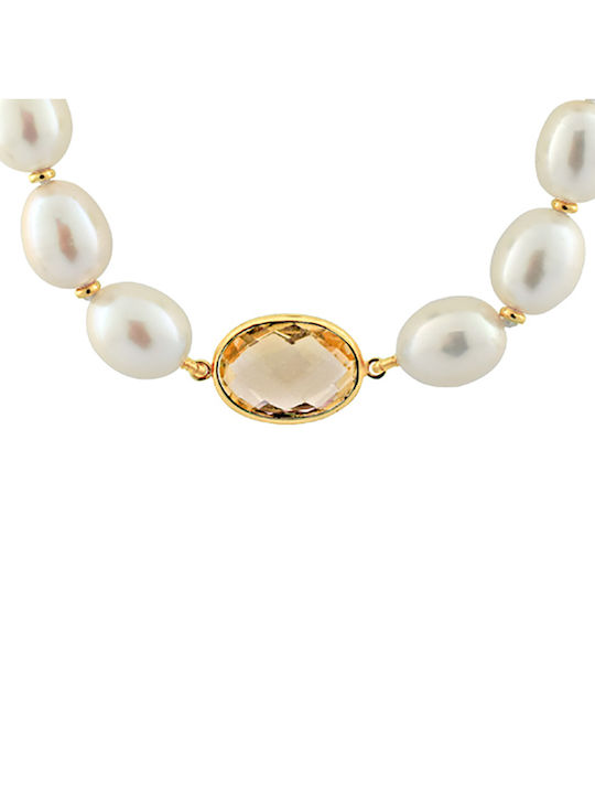 Bracelet made of Gold 14K with Pearls