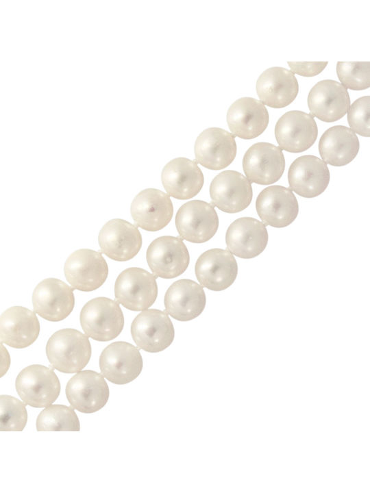 Margaritari Women's Bracelet Set in 14K Gold with Pearls 6.5cm