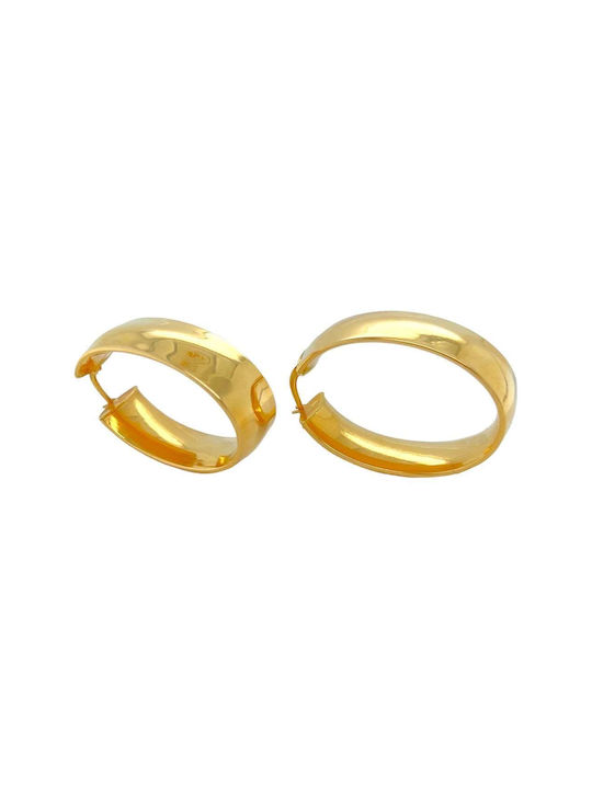 Earrings Hoops made of Gold 14K