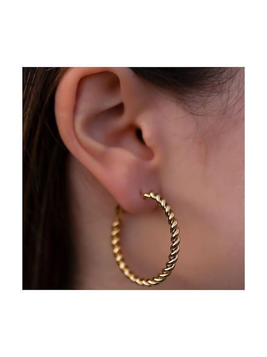 Earrings Hoops made of Steel Gold Plated