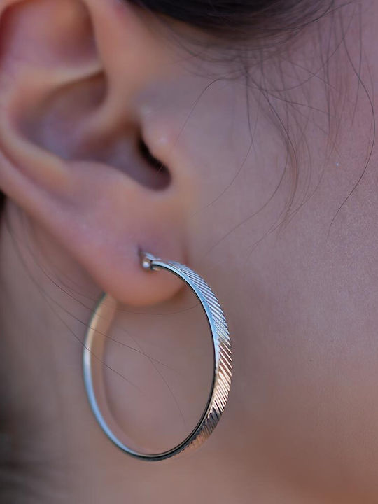 Piercing.gr Σκουλαρίκια Κρίκοι από Ατσάλι Επιχρυσωμένα