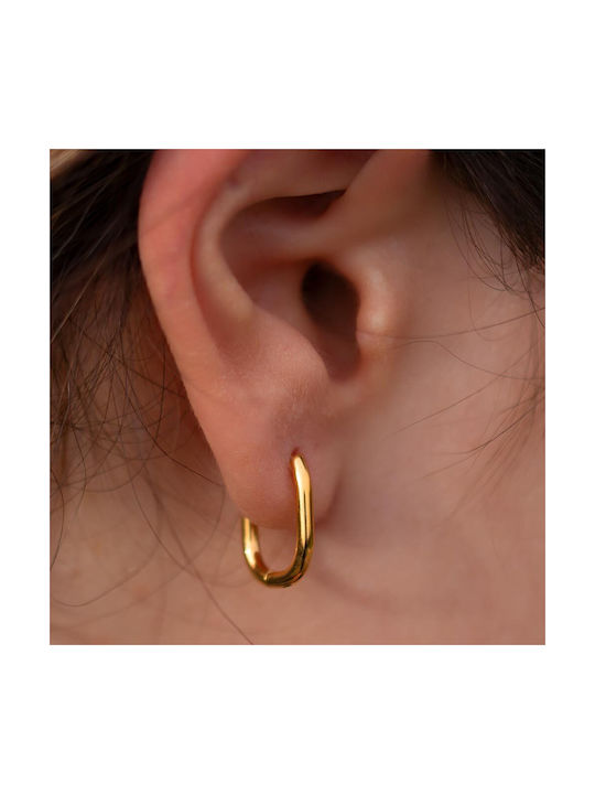 Earrings Hoops made of Steel Gold Plated