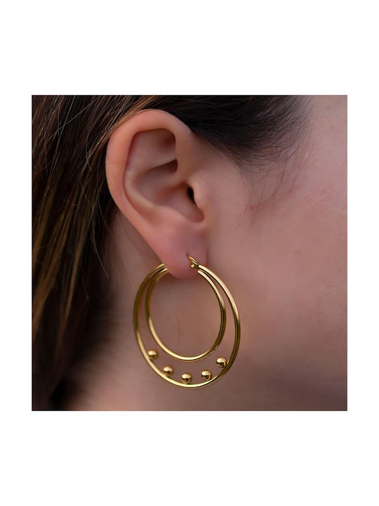 Earrings Hoops made of Steel Gold Plated