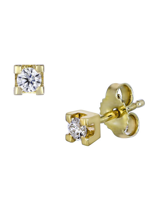 Earrings made of Gold 18K with Diamond