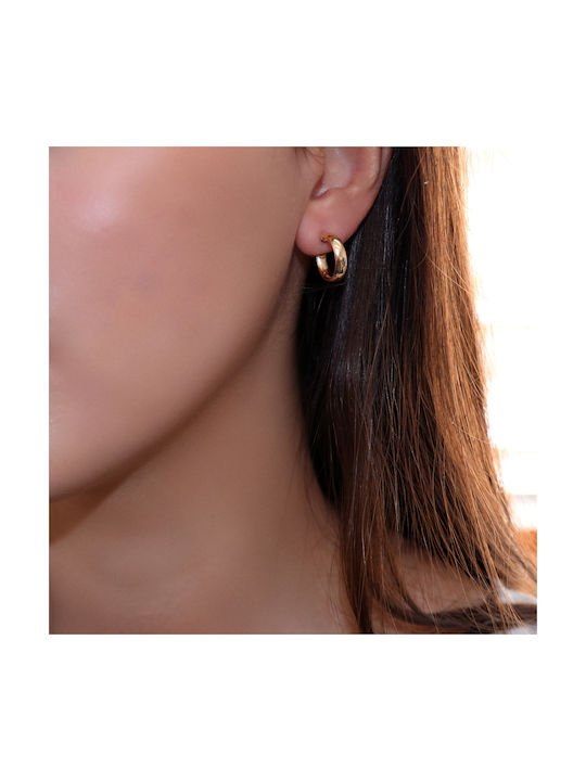 Earrings Hoops from Gold 9K