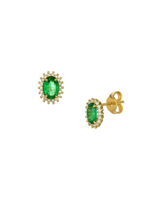 Earrings made of Gold 18K with Diamond