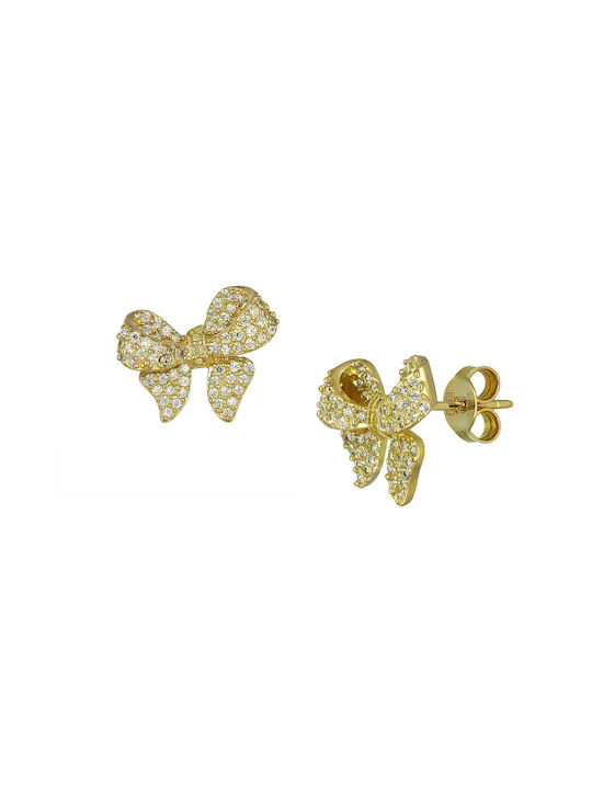 Earrings made of Gold 14K with Stones