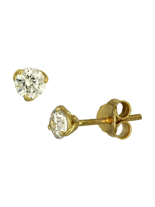 Earrings made of Gold 14K with Stones