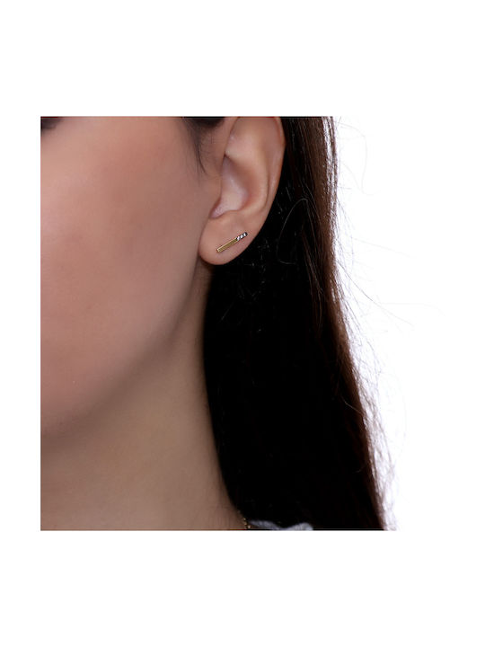 Earrings made of Gold 14K with Diamond